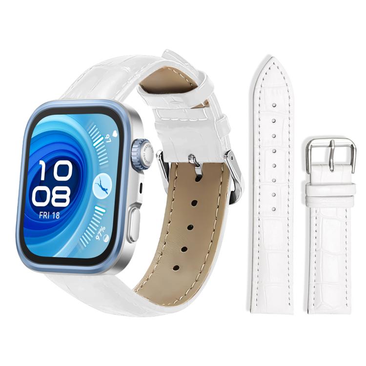 xDfind Bamboo Texture Pin Buckle Leather Watch Band, For Huawei Watch Fit 4 Pro / Fit 4 / Fit 3 20mm, For Huawei Band 10 / 9 / 8 14mm, For Huawei Watch D2 22mm