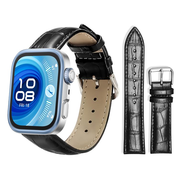 xDfind Bamboo Texture Pin Buckle Leather Watch Band, For Huawei Watch Fit 4 Pro / Fit 4 / Fit 3 20mm, For Huawei Band 10 / 9 / 8 14mm, For Huawei Watch D2 22mm