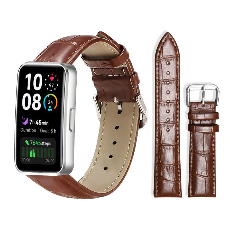 xDfind Bamboo Texture Pin Buckle Leather Watch Band, For Huawei Watch Fit 4 Pro / Fit 4 / Fit 3 20mm, For Huawei Band 10 / 9 / 8 14mm, For Huawei Watch D2 22mm