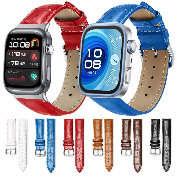 xDfind Bamboo Texture Pin Buckle Leather Watch Band, For Huawei Watch Fit 4 Pro / Fit 4 / Fit 3 20mm, For Huawei Band 10 / 9 / 8 14mm, For Huawei Watch D2 22mm