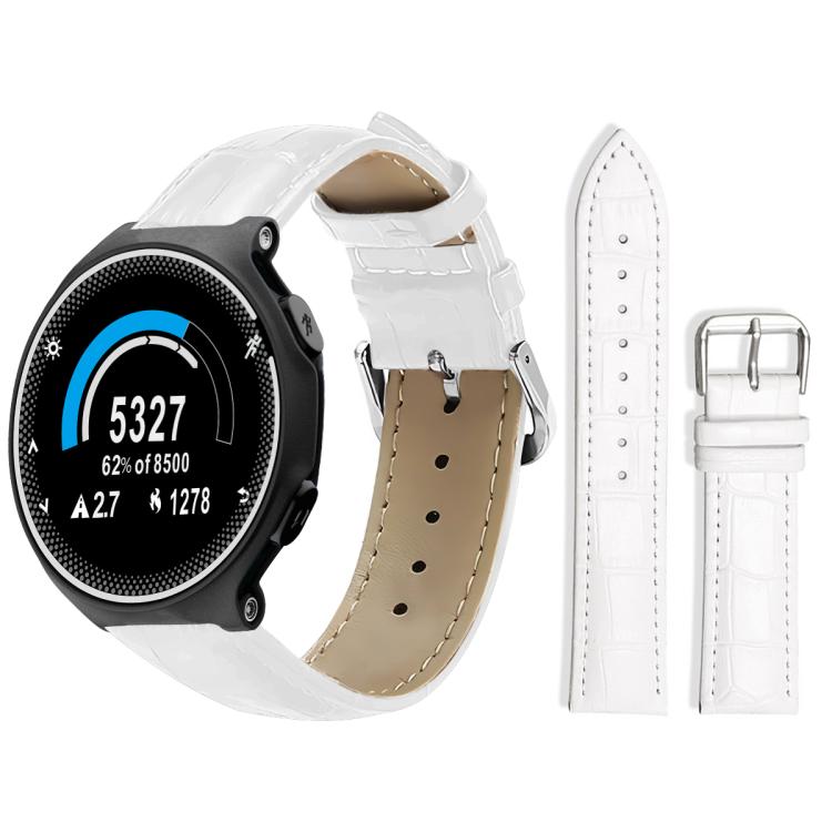 xDfind Bamboo Texture Pin Buckle Leather Watch Band, For Garmin Forerunner 220/735/735XT/230/235 20mm, For Garmin Forerunner 35/30/35j 20mm