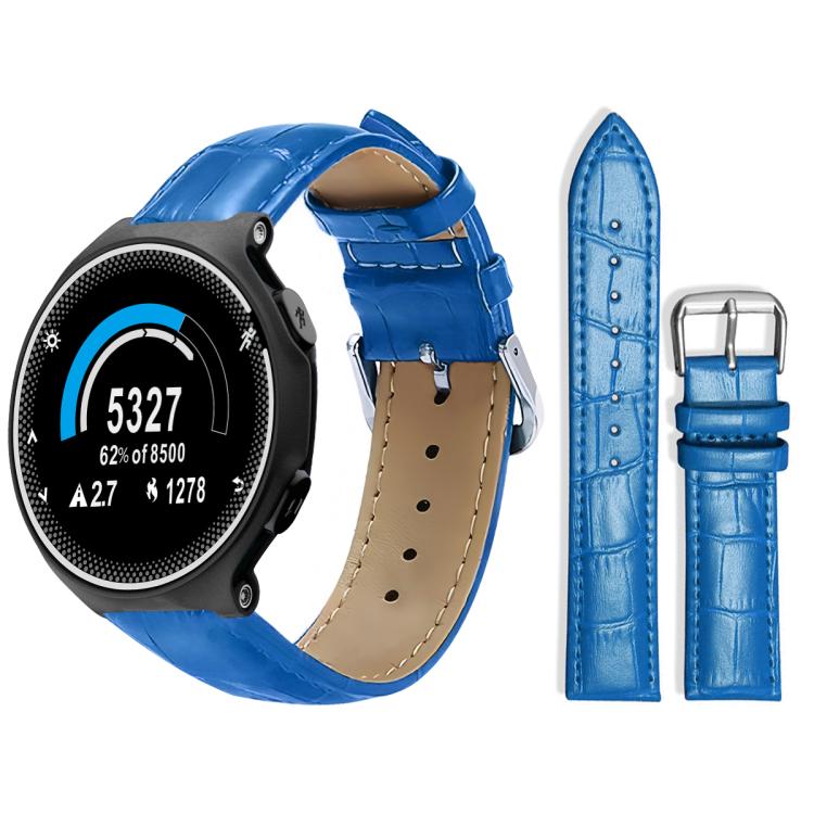 xDfind Bamboo Texture Pin Buckle Leather Watch Band, For Garmin Forerunner 220/735/735XT/230/235 20mm, For Garmin Forerunner 35/30/35j 20mm