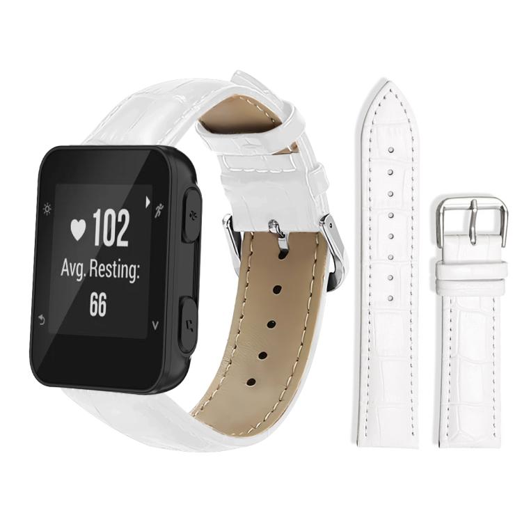 xDfind Bamboo Texture Pin Buckle Leather Watch Band, For Garmin Forerunner 220/735/735XT/230/235 20mm, For Garmin Forerunner 35/30/35j 20mm