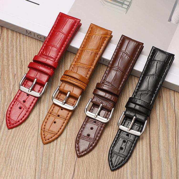 xDfind Bamboo Texture Pin Buckle Leather Watch Band, For Garmin Forerunner 220/735/735XT/230/235 20mm, For Garmin Forerunner 35/30/35j 20mm