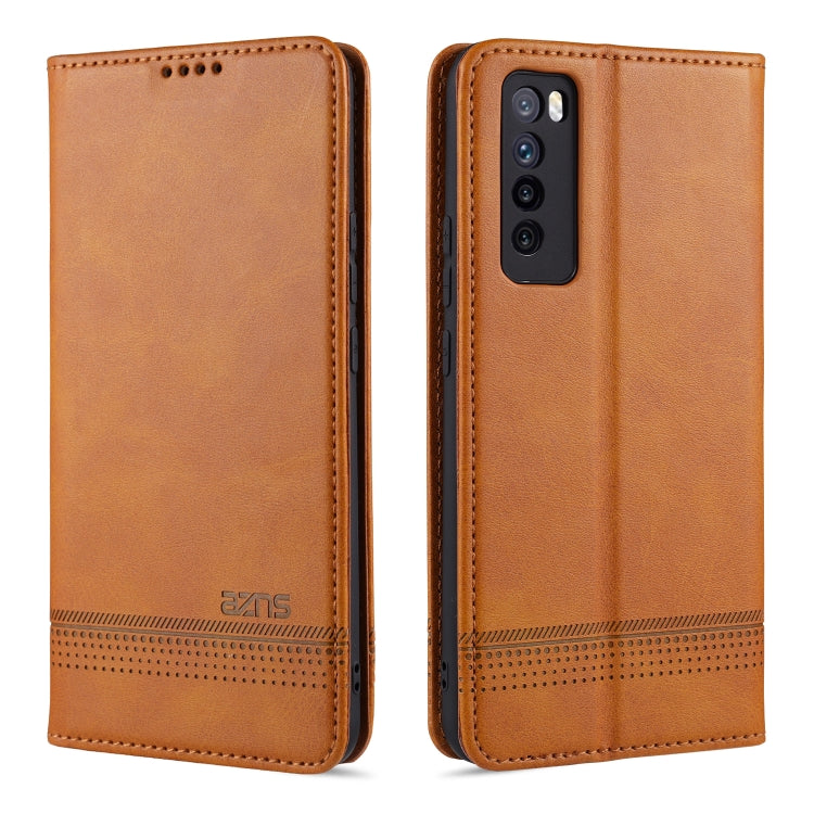 AZNS Magnetic Calf Texture Horizontal Flip Leather Case with Card Slots & Holder & Wallet, For Huawei Nova 7 SE, For Huawei Nova 7, For Huawei Enjoy 20, For Huawei Maimang 9