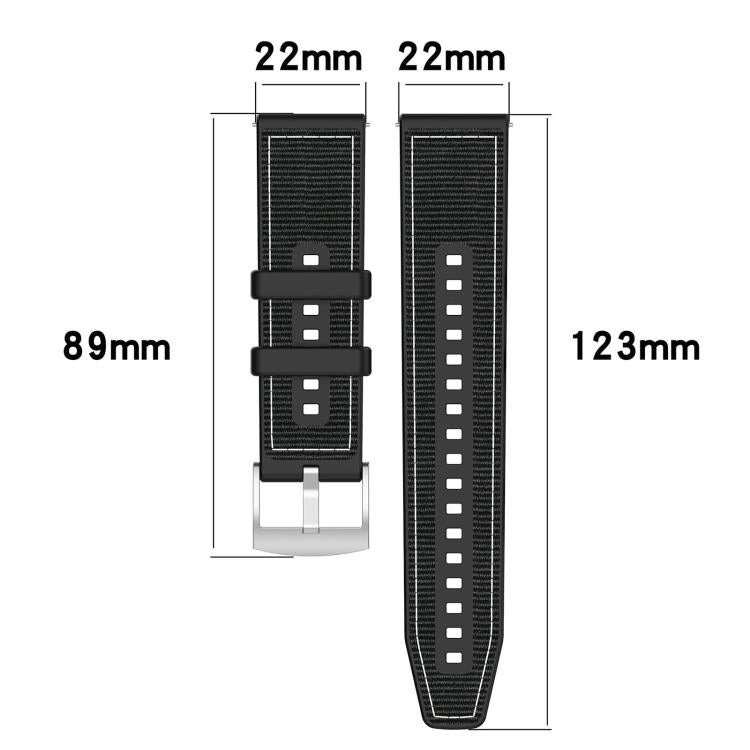 xDfind Hybrid Nylon Braid Silicone Watch Band, 20mm For COROS Pace 2 / Apex 2 42mm