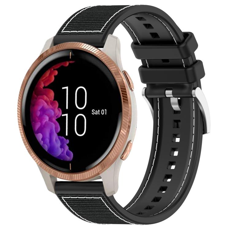 xDfind Hybrid Nylon Braid Silicone Watch Band, 20mm For Garmin?Venu / Venu 2 / SQ / SQ2