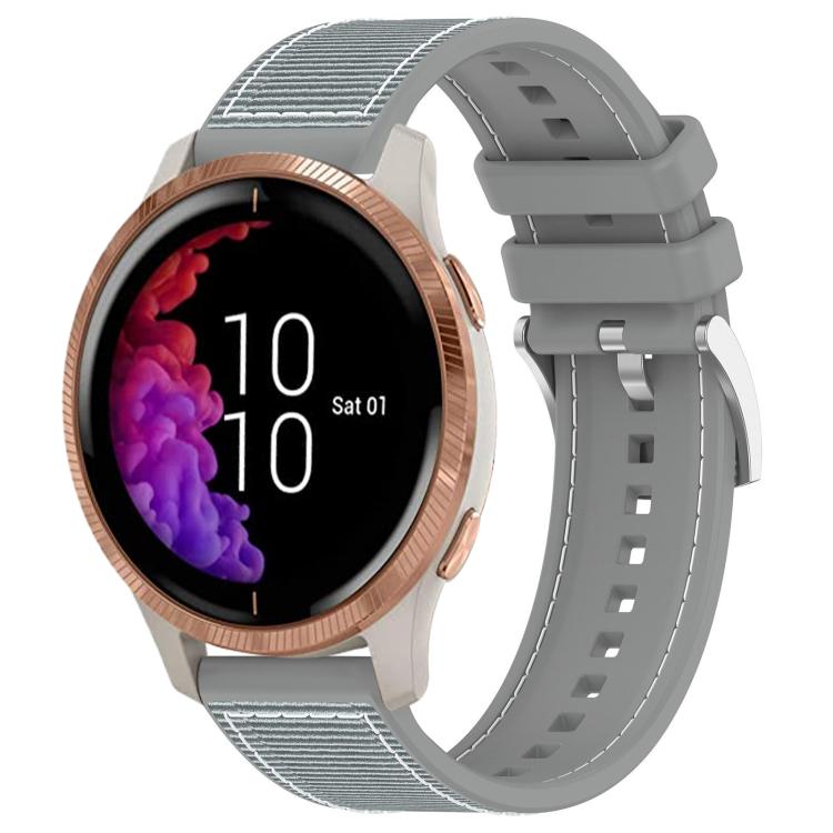 xDfind Hybrid Nylon Braid Silicone Watch Band, 20mm For Garmin?Venu / Venu 2 / SQ / SQ2