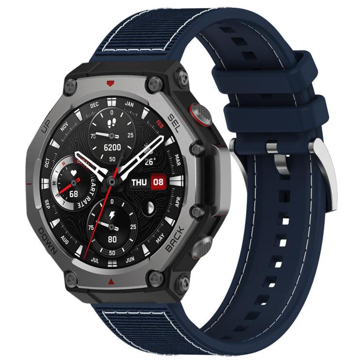 xDfind Hybrid Nylon Braid Silicone Watch Band, For Amazfit T-Rex 3 22mm