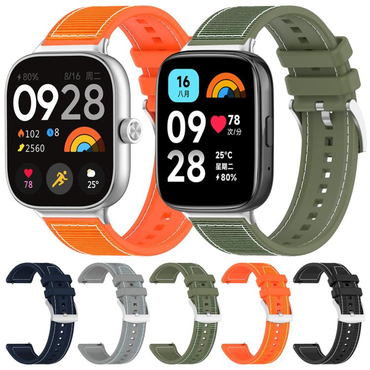 xDfind Hybrid Nylon Braid Silicone Watch Band, For Xiaomi Band 9 Pro/Redmi Watch6/5/4 20mm, For Redmi Watch 3 Active/Watch 3 Lite 20mm, For Redmi Watch 3 20mm