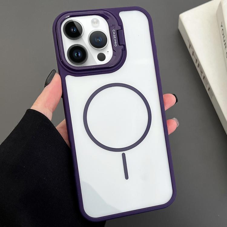 PC Lens Holder MagSafe Magnetic Phone Case, For iPhone 15 Pro Max, For iPhone 15 Pro, For iPhone 15 Plus, For iPhone 15