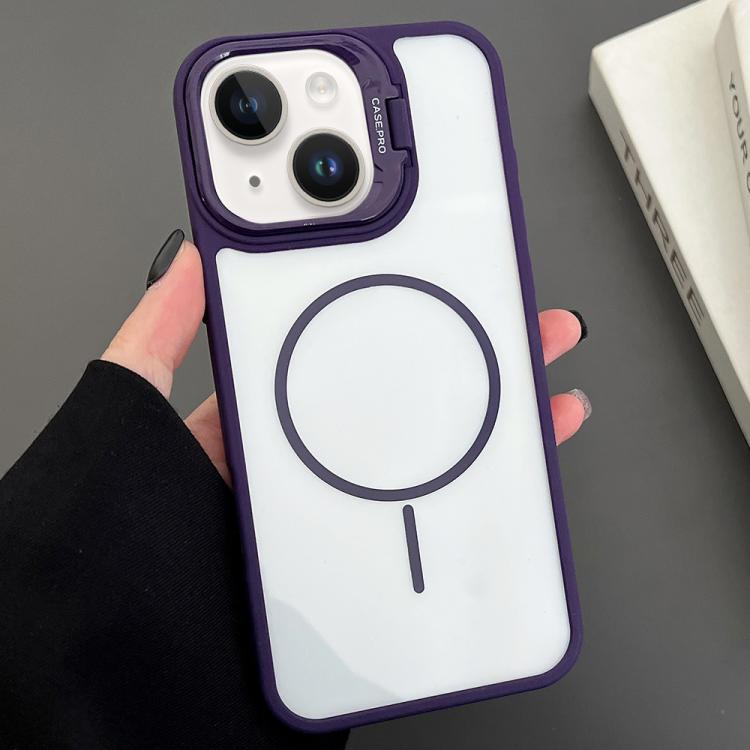 PC Lens Holder MagSafe Magnetic Phone Case, For iPhone 15 Pro Max, For iPhone 15 Pro, For iPhone 15 Plus, For iPhone 15
