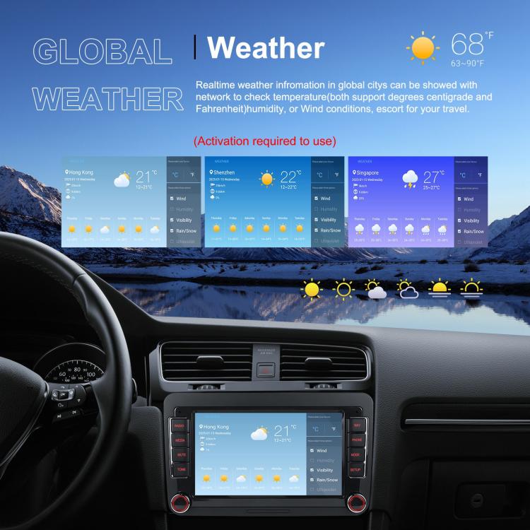 For Volkswagen Android 15 9 inch Screen Car Player Car Central Control Navigation, Standard, Standard+AHD+Microphone