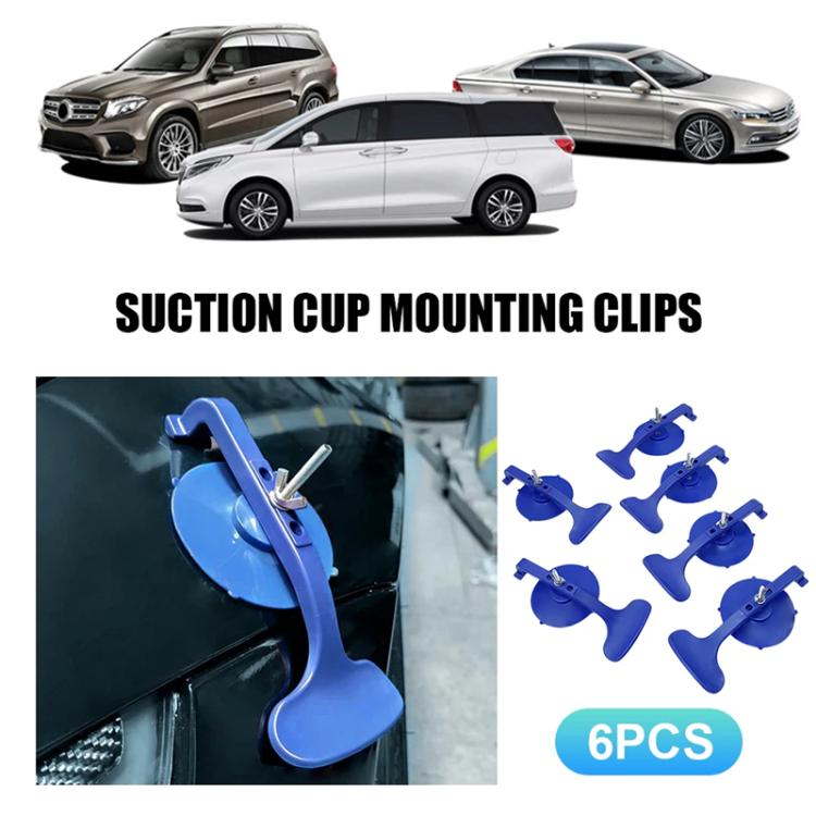 6pcs/Pack Non-marking Suction Clamp Set for Car Glass Windshield Repair