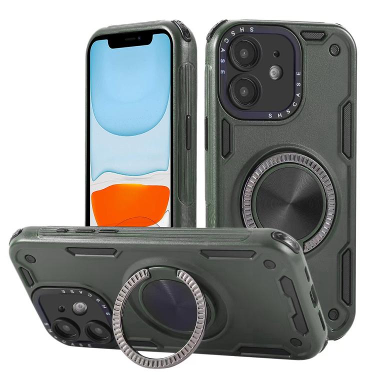 Three-core Mecha 360 Degree Rotation Magnetic Holder Phone Case, For iPhone 12, For iPhone 12 Pro, For iPhone 11