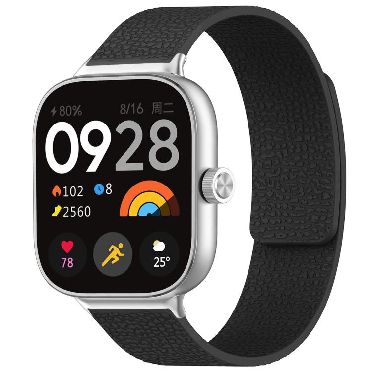 xDfind Litchi Texture Magnetic Silicone Watch Band, For Redmi Watch 6 / 5 / Xiaomi Band 9 Pro, For Xiaomi Smart Bnad 10 / 9 / 8