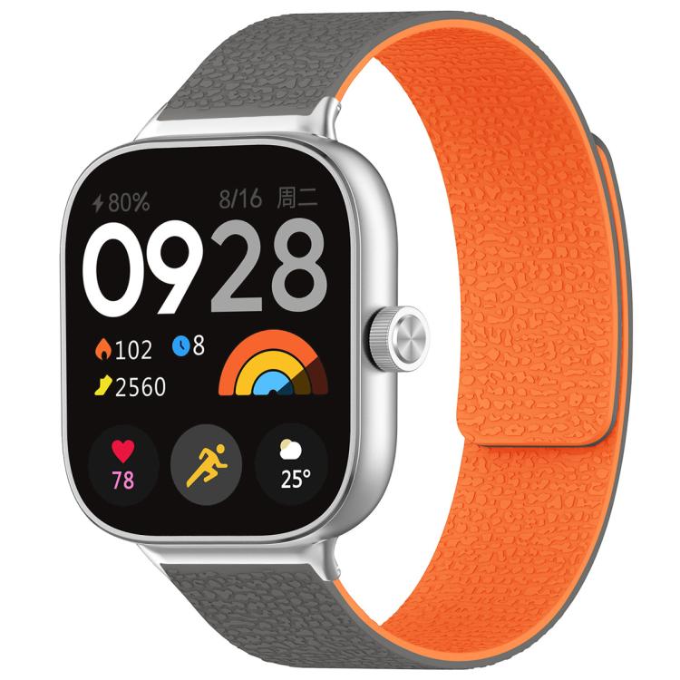 xDfind Litchi Texture Magnetic Silicone Watch Band, For Redmi Watch 6 / 5 / Xiaomi Band 9 Pro, For Xiaomi Smart Bnad 10 / 9 / 8