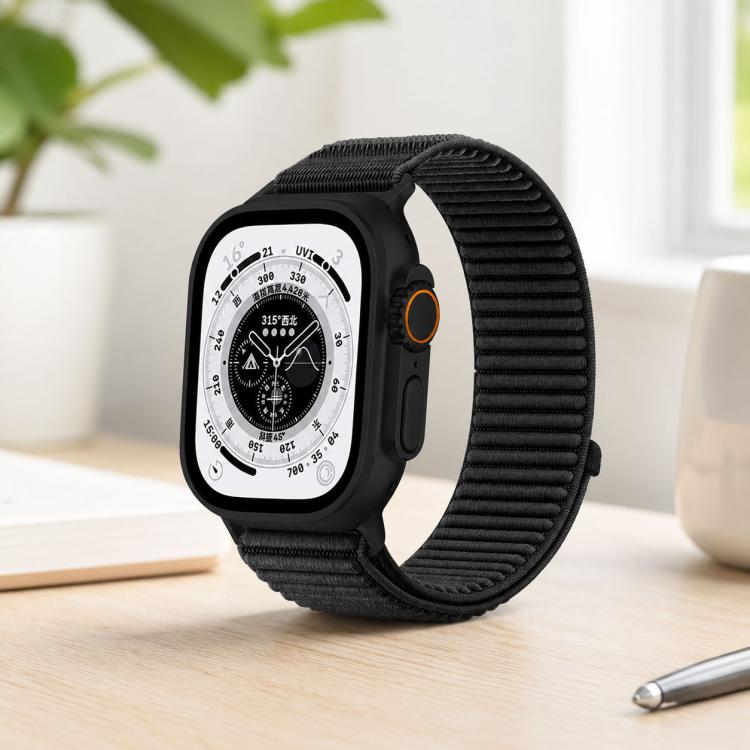 xDfind Woven Nylon Hook & Loop Watch Band – Apple Watch 42–49mm
