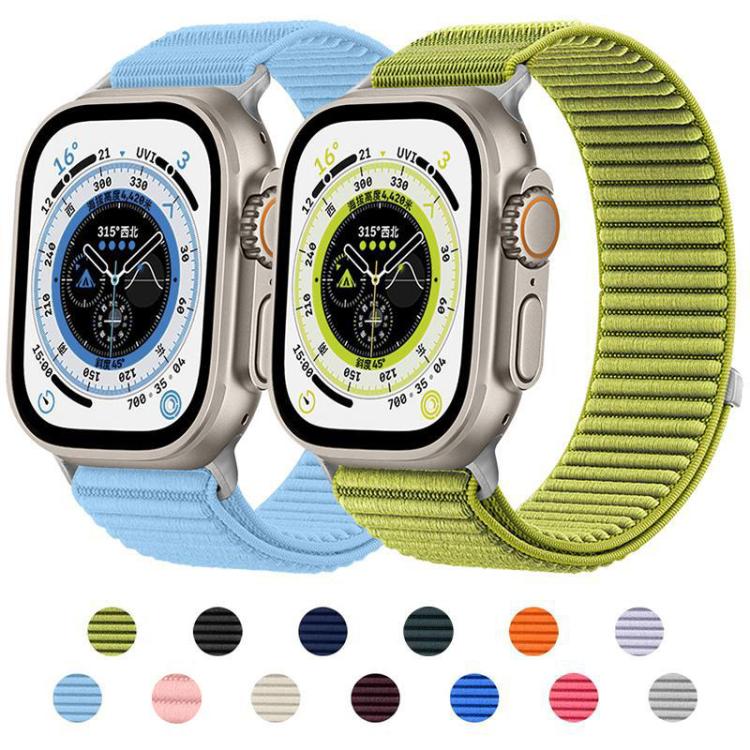 xDfind Woven Nylon Hook & Loop Watch Band – Apple Watch 42–49mm