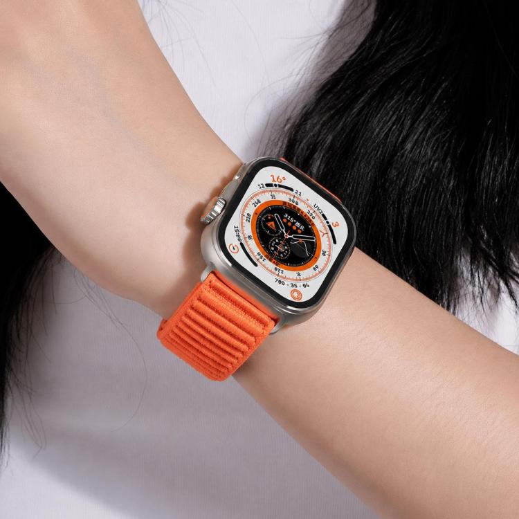 xDfind Woven Nylon Hook & Loop Watch Band – Apple Watch 42–49mm
