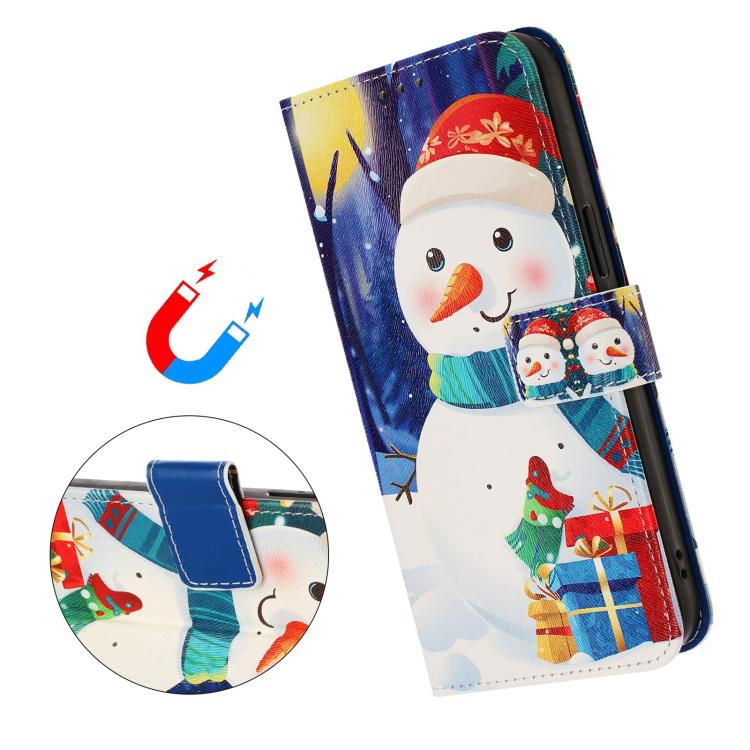 Christmas Series Buckle Leather Phone Case with Hand Strap, For iPhone 14 Pro Max, For iPhone SE 2022 / SE 2020 / 8 / 7, For iPhone 13 Pro Max, For iPhone 13 Pro