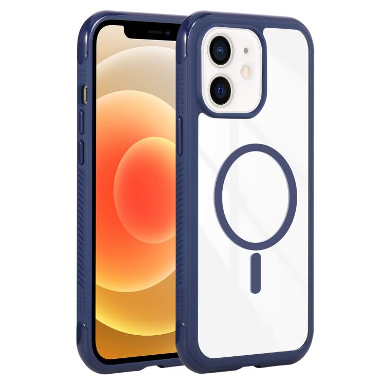 Solid Color Edge Transparency MagSafe Magnetic Phone Case, For iPhone 12 / 12 Pro