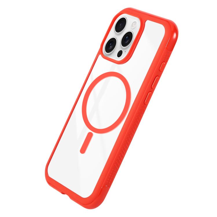 Solid Color Edge Transparency MagSafe Magnetic Phone Case, For iPhone 12 / 12 Pro