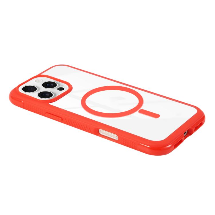 Solid Color Edge Transparency MagSafe Magnetic Phone Case, For iPhone 12 / 12 Pro