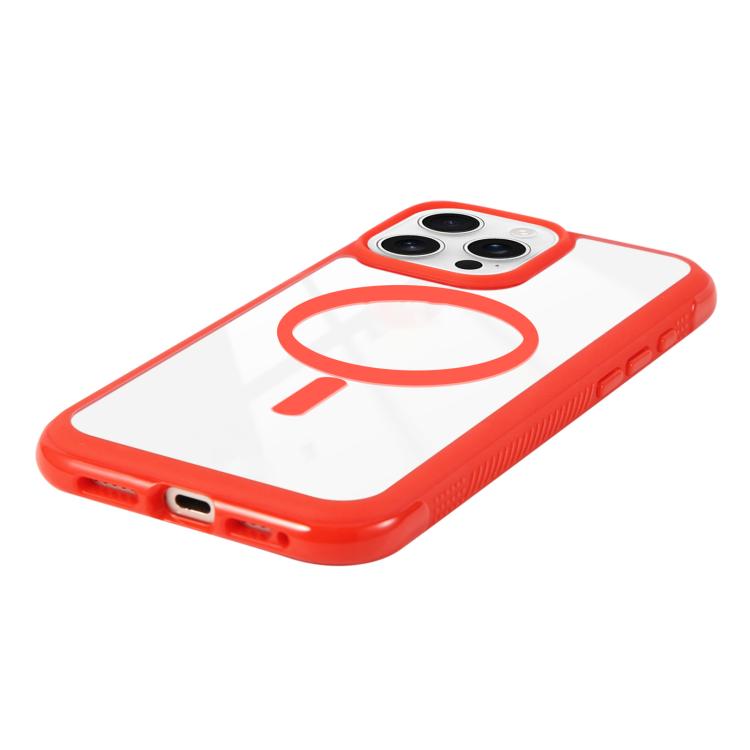 Solid Color Edge Transparency MagSafe Magnetic Phone Case, For iPhone 12 / 12 Pro