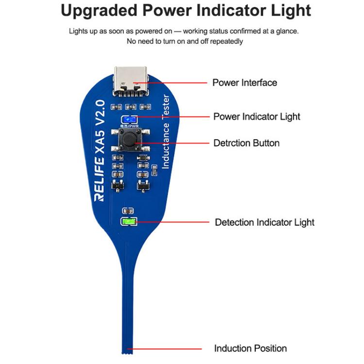 Relife XA5 Type-C High Precision Electromagnetic Induction Tester, Relife XA5