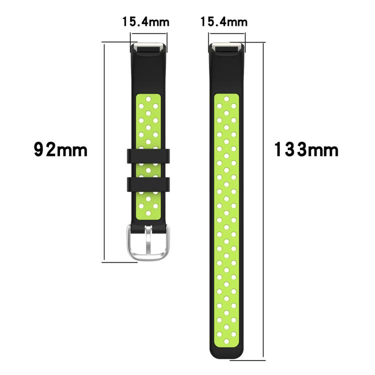 xDfind Breathable Holes Two-color Silicone Watch Band, For Fitbit Luxe