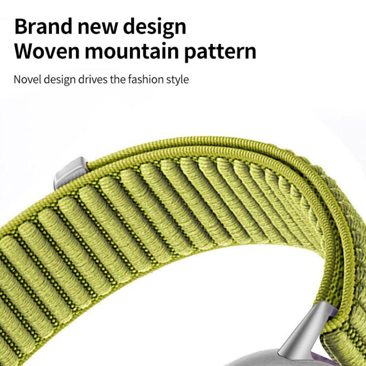 xDfind Woven Nylon Hook And Loop Fastener Metal Interface Watch Band, For Huawei Band 10 / 9 / 8