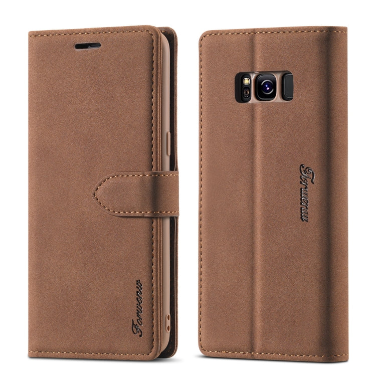 Forwenw F1 Series Matte Strong Magnetism Horizontal Flip Leather Case with Holder & Card Slots & Wallet & Photo Frame, For Samsung Galaxy S8, For Samsung Galaxy S8+, For Samsung Galaxy S9, For Samsung Galaxy S9+, For Samsung Galaxy S10...