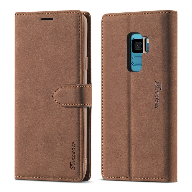 Forwenw F1 Series Matte Strong Magnetism Horizontal Flip Leather Case with Holder & Card Slots & Wallet & Photo Frame, For Samsung Galaxy S8, For Samsung Galaxy S8+, For Samsung Galaxy S9, For Samsung Galaxy S9+, For Samsung Galaxy S10...