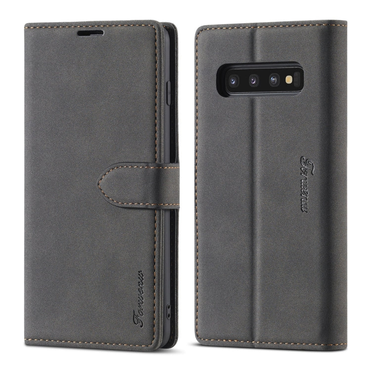 Forwenw F1 Series Matte Strong Magnetism Horizontal Flip Leather Case with Holder & Card Slots & Wallet & Photo Frame, For Samsung Galaxy S8, For Samsung Galaxy S8+, For Samsung Galaxy S9, For Samsung Galaxy S9+, For Samsung Galaxy S10...