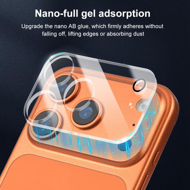 XDcase Transparent Integrated Tempered Glass Camera Film, For iPhone 17 Pro Max, For iPhone 17 Pro, For iPhone 17, For iPhone Air, For iPhone 16 Pro / 16 Pro Max, For iPhone 16 / 16 Plus, For iPhone 15 Pro / 15 Pro Max, For iPhone 15 / 15 Plus...