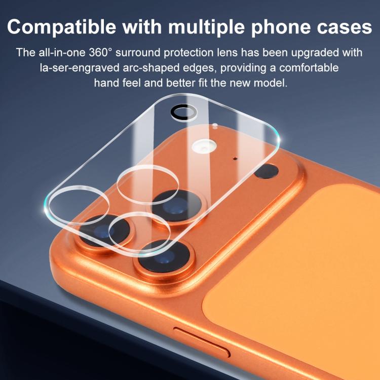 XDcase Transparent Integrated Tempered Glass Camera Film, For iPhone 17 Pro Max, For iPhone 17 Pro, For iPhone 17, For iPhone Air, For iPhone 16 Pro / 16 Pro Max, For iPhone 16 / 16 Plus, For iPhone 15 Pro / 15 Pro Max, For iPhone 15 / 15 Plus...