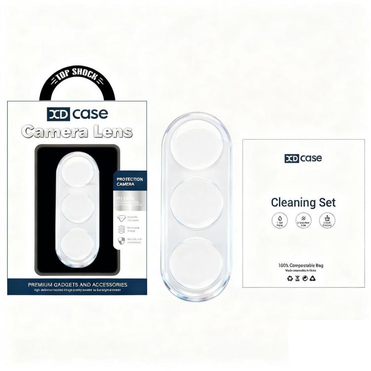 XDcase Transparent Integrated Tempered Glass Camera Film, For Samsung Galaxy S25 Edge 5G, For Samsung Galaxy S25 5G, For Samsung Galaxy S25+ 5G, For Samsung Galaxy S25 Ultra 5G, For Samsung Galaxy S24 FE 5G, For Samsung Galaxy Z Flip6 5G...