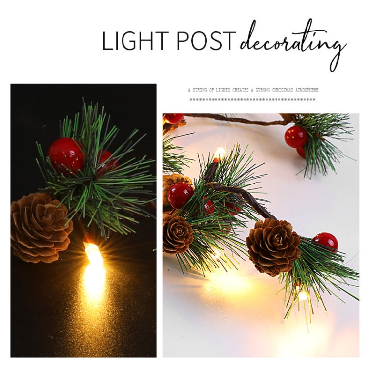 Christmas Pine Needles Colorful Light String Lamp  Length: 2m, 2m Pine Cone