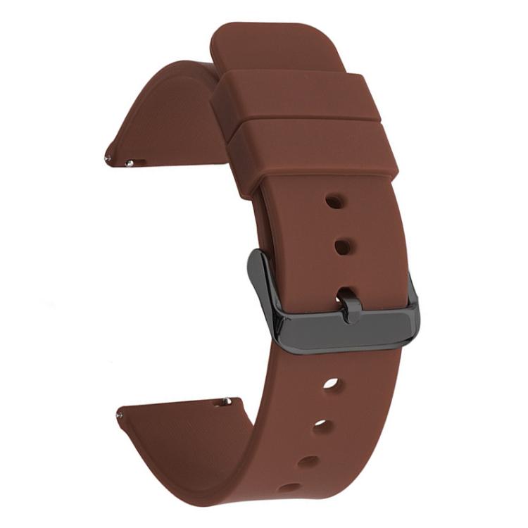 xDfind Stainless Steel Black Pin Buckle Solid Color Silicone Waterproof Watch Band, 18mm
