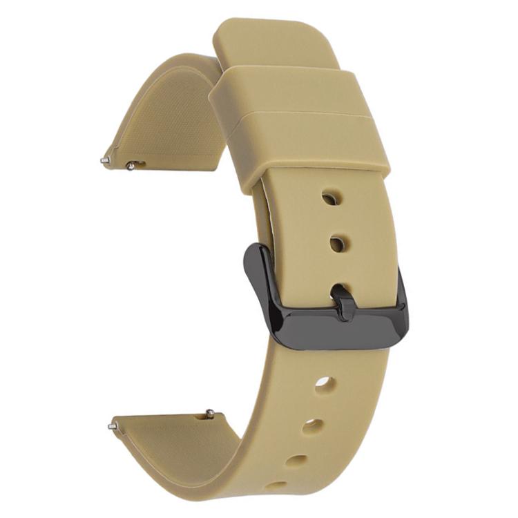 xDfind Stainless Steel Black Pin Buckle Solid Color Silicone Waterproof Watch Band, 18mm