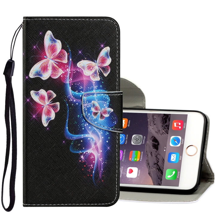 Coloured Drawing Pattern Horizontal Flip PU Leather Case with Holder & Card Slots & Wallet & Lanyard, For iPhone 6 & 6s