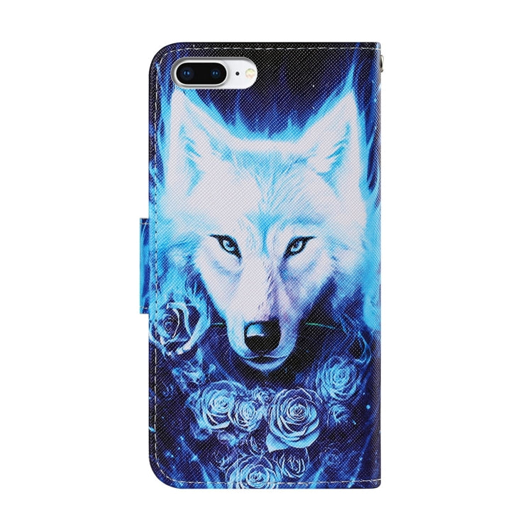 Coloured Drawing Pattern Horizontal Flip PU Leather Case with Holder & Card Slots & Wallet & Lanyard, For iPhone 8 Plus & 7 Plus
