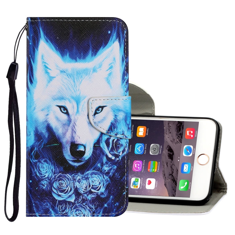 Coloured Drawing Pattern Horizontal Flip PU Leather Case with Holder & Card Slots & Wallet & Lanyard, For iPhone 8 & 7