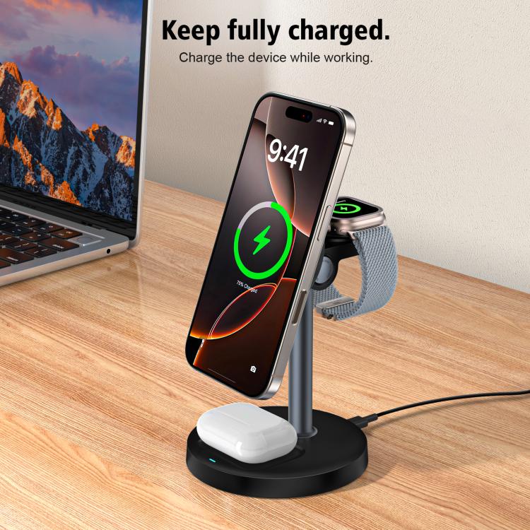 Q11 20W 3 in 1 Multifunctional Magnetic Wireless Charger