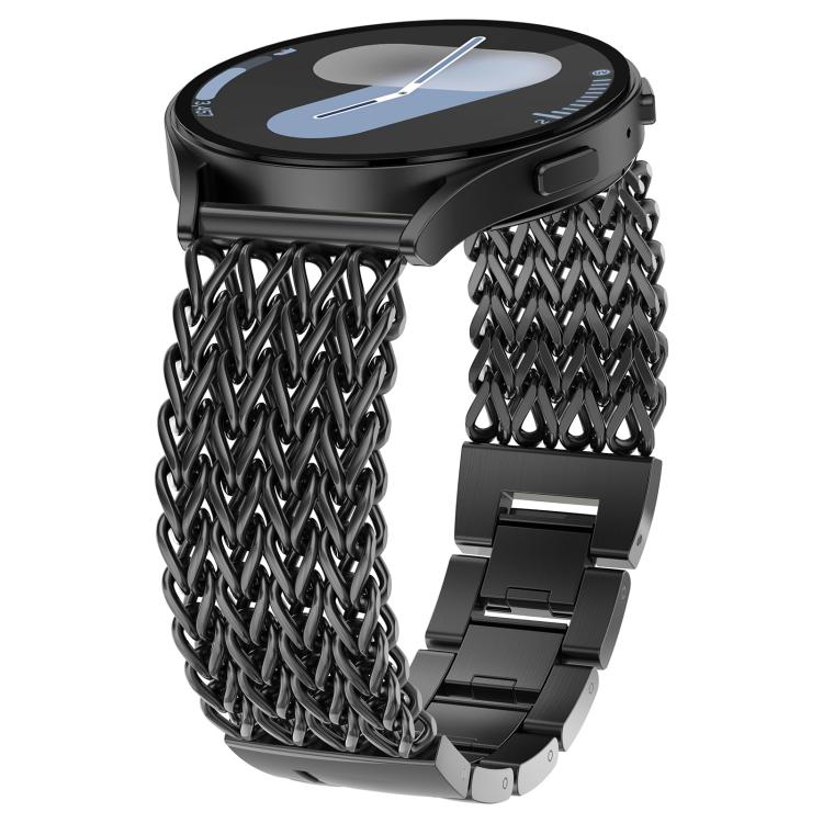 xDfind Flat Head Herringbone Braided Stainless Steel Watch Band, 22mm