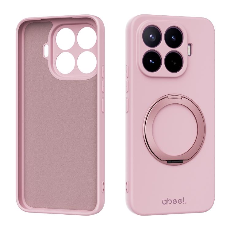 ABEEL Skin-friendly Feel Magnetic Liquid Silicone Phone Case with Holder, For Xiaomi 17 Ultra, For Xiaomi 17 Pro Max, For Xiaomi 17 Pro, For Xiaomi 17