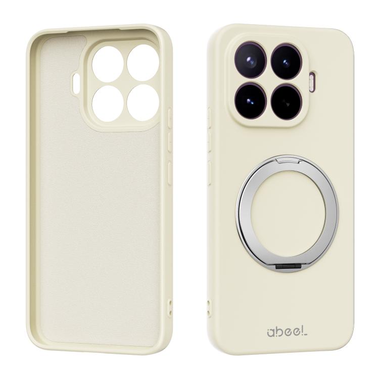 ABEEL Skin-friendly Feel Magnetic Liquid Silicone Phone Case with Holder, For Xiaomi 17 Ultra, For Xiaomi 17 Pro Max, For Xiaomi 17 Pro, For Xiaomi 17
