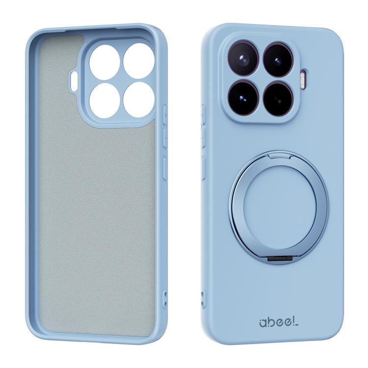 ABEEL Skin-friendly Feel Magnetic Liquid Silicone Phone Case with Holder, For Xiaomi 17 Ultra, For Xiaomi 17 Pro Max, For Xiaomi 17 Pro, For Xiaomi 17