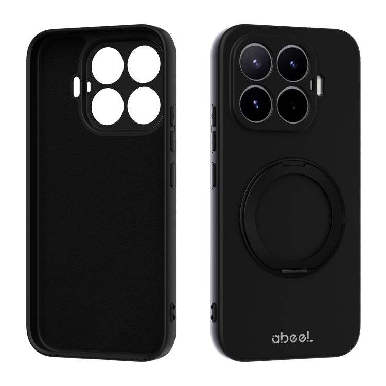 ABEEL Skin-friendly Feel Magnetic Liquid Silicone Phone Case with Holder, For Xiaomi 17 Ultra, For Xiaomi 17 Pro Max, For Xiaomi 17 Pro, For Xiaomi 17